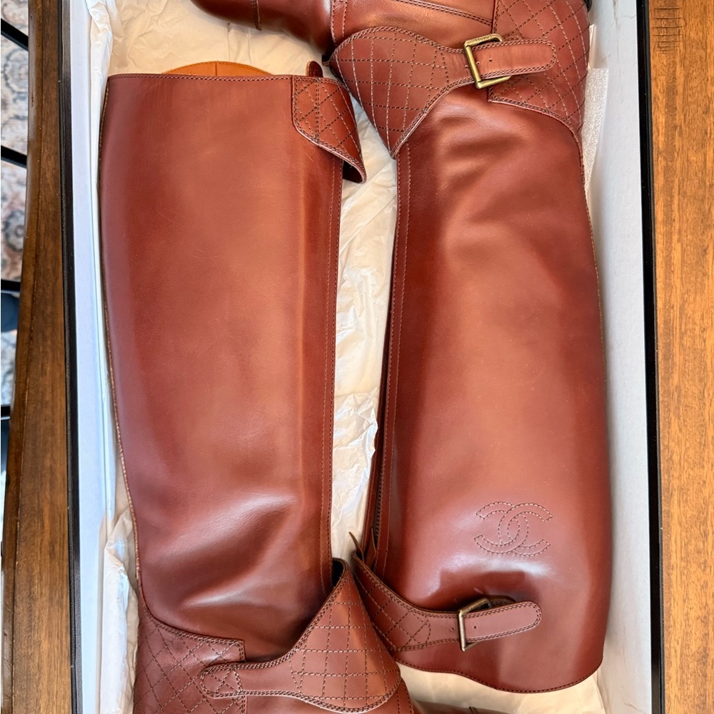 Chanel Brown High Boots (EU 40)